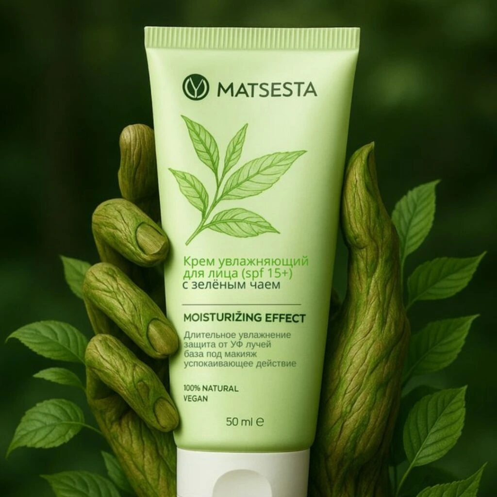 Matesta moisturizer jar on a minimalist skincare setup – promoted by the best digital marketing agency Pulse Bit