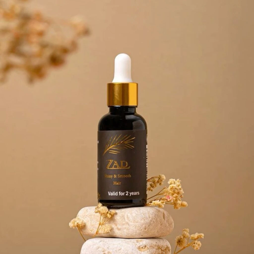 Zad Face Serum bottle with dropper, promoted by the best digital marketing agency Pulse Bit.